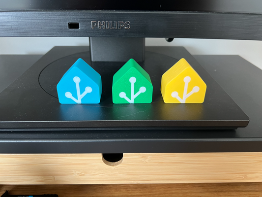 zuhause haus assistent logo by iss kunst zeichen logos homeassistant clever 3d print model - Mito3D