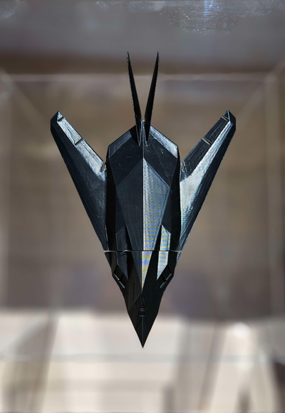 nighthawk f-117 glue required remixed by llama hobby & diy plane stealth military airforce f117 blackbird 3d print model - Mito3D