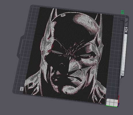 batman picture 200x250 - 4 colors by k3d werkstatt art 2d bild multicolor print 3d print model - Mito3D