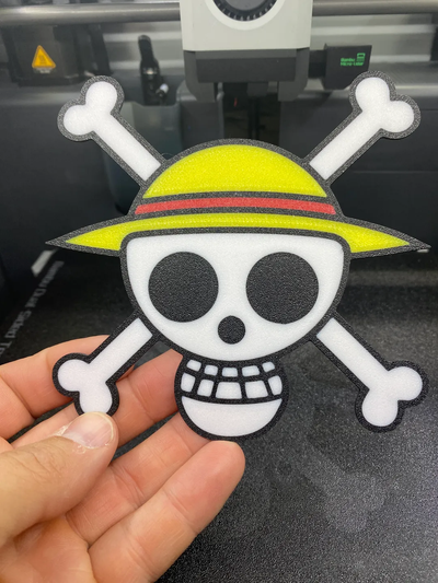 by 3dwunschmanufaktur art 2d pirate pirates crâne 3d print model - Mito3D