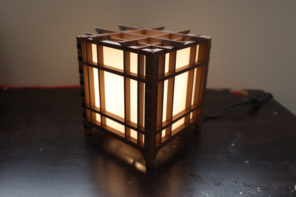 shoji ispirato lampada by martin 39 s 3design domestico arredamento orientale 3d print model - Mito3D