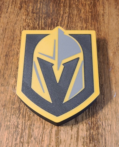 las vegas d'oro cavalieri lightbox by dohara1985 domestico arredamento scatola luce cavaliere sport hockey gli nhl 3d print model - Mito3D