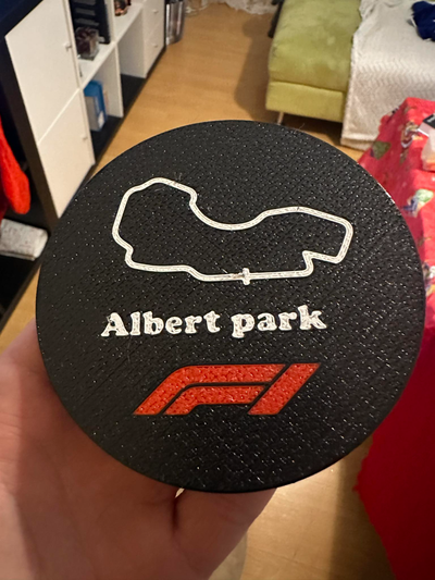 f1 - albert park circuit coaster by kellnis3d household decor 3d print model - Mito3D