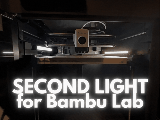 bambu labor licht by ilab 3d drucker zubehör p1p p1s x1 x1c magnetisch temperatur led streifen aktualisierung mod xtouch bildschirm ds18b20 sensor schraube 3d print model - Mito3D