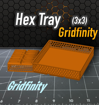 hex bin gridfinity 3x3 by k2 kevin tools organizers 3d print model - Mito3D