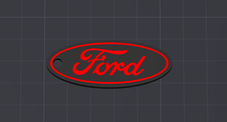 ford abzeichen inlay by seanhegarty35 werkzeuge gadgets fokus schlüssel zubehörteil schlüsselring schlüsselwort 3d print model - Mito3D