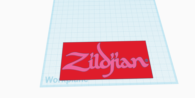 zildjian logo by nouilles art 2d cymbales batteur musique 3d print model - Mito3D