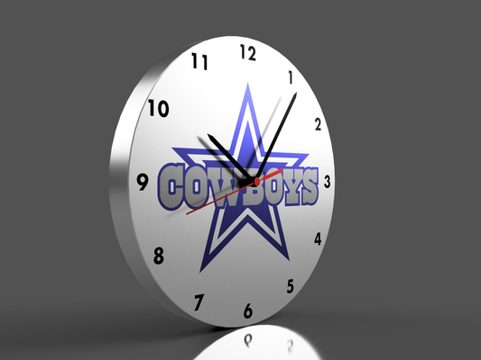 dallas cow boys logo l'horloge by scaphandre autonome ménage décor boy football américain 39 horloge temps 3d print model - Mito3D