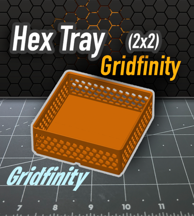hex bin gridfinity 2x2 by k2 kevin ferramentas organizadores 3d print model - Mito3D