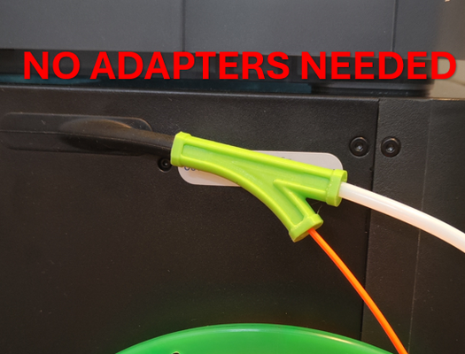 einfach adapter ams no tube adapters erforderlich by marco polo 3d drucker zubehör p1s p1p x1c adapter splitter klug clever tube 4mm verbinder 3d print model - Mito3D