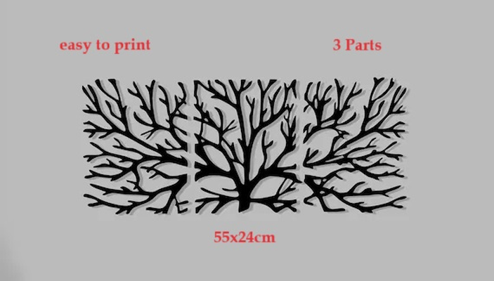 parede arte árvore by reuter corporação 2d decoração 3d print model - Mito3D
