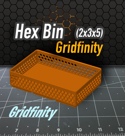 hexadécimal poubelle grillefinity 2x3x5 by k2 kevin outils organisateurs grillefinitybin 3d print model - Mito3D