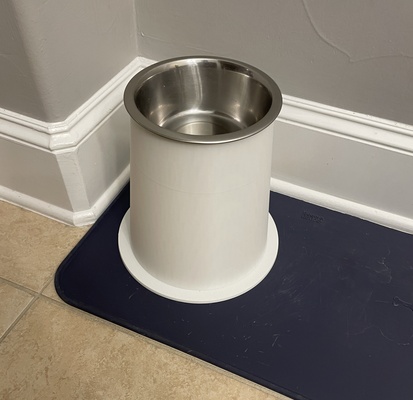 dog bowl stand riser remixed by clinty76 household pets pet food 3d print model - Mito3D