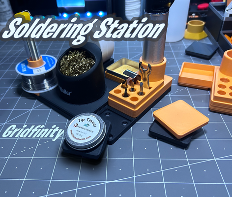 soldering station - gridfinity by k2 kevin tools organizers holder solder solderingiron solderingstation solderingstand butanetorch butane gridfinitybin 3d print model - Mito3D