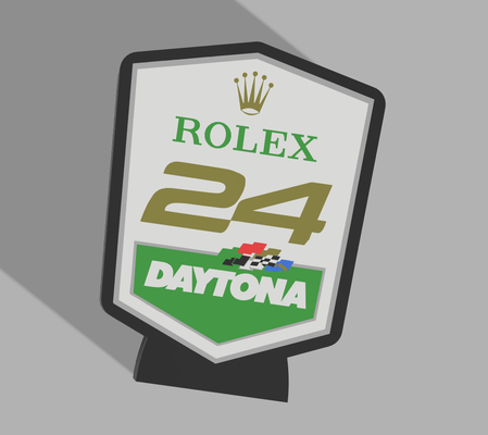 rolex 24 hours of daytona - lightbox by freedom 3d prints art signs & logos international speedway endurance race sports car racing beach motorsports imsa 3d print model - Mito3D