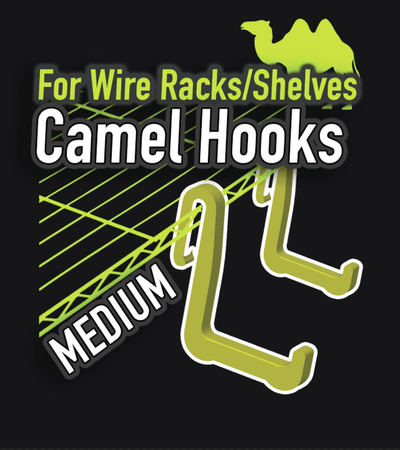 camelo gancho médio by k2 kevin ferramentas organizadores prateleira fio ganchos 3d print model - Mito3D