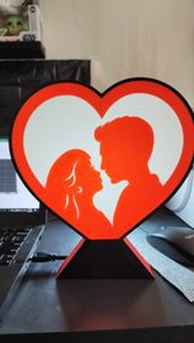 herz leuchtkasten by shaggys3d kunst modelle liebe valentinstag licht box led paar 3d print model - Mito3D