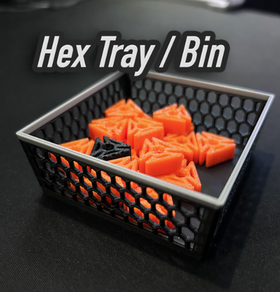 hex bandeja bin cesta by k2 kevin ferramentas organizadores pequeno armazenamento 3d print model - Mito3D