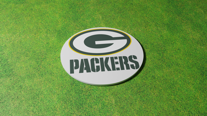 green bay packers coaster by miker73 household decor 3d print model - Mito3D