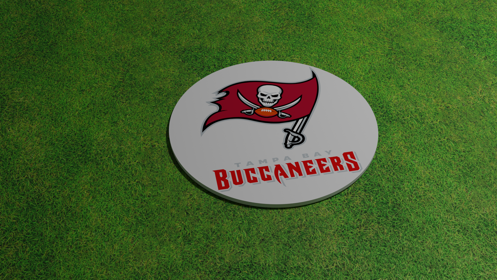 tampa baia bucanieri by miker73 domestico arredamento nfl calcio sottobicchiere sottobicchieri 3D print model - Mito3D