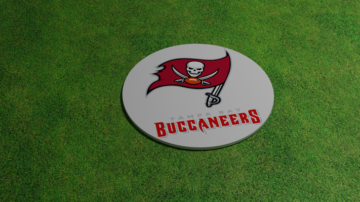 tampa baia bucanieri by miker73 domestico arredamento nfl calcio sottobicchiere sottobicchieri 3d print model - Mito3D