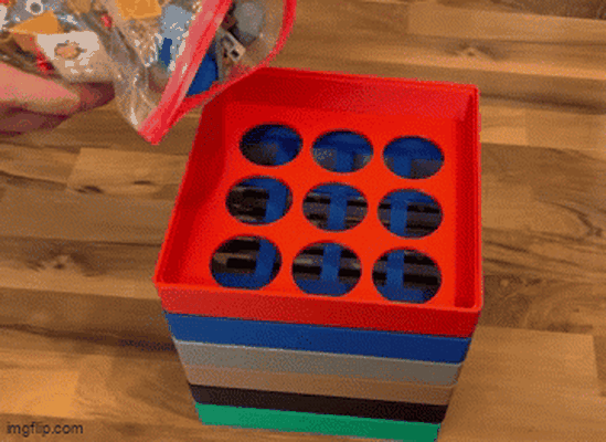 brick sorting storage boxes by bigzahry toys & games bricks toy construction llego leg 3d print model - Mito3D