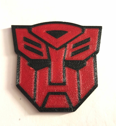 autobot symbol fridge magnet by john rotherham art signs & logos transformers logo 3d print model - Mito3D