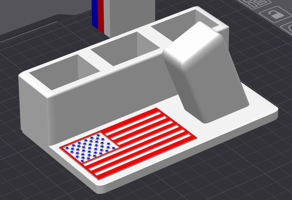 américain drapeau pistolet magazine supporter by fumée loisir diy amérique glock sig taureau p80 titulaire soutien espace rangement 3d print model - Mito3D