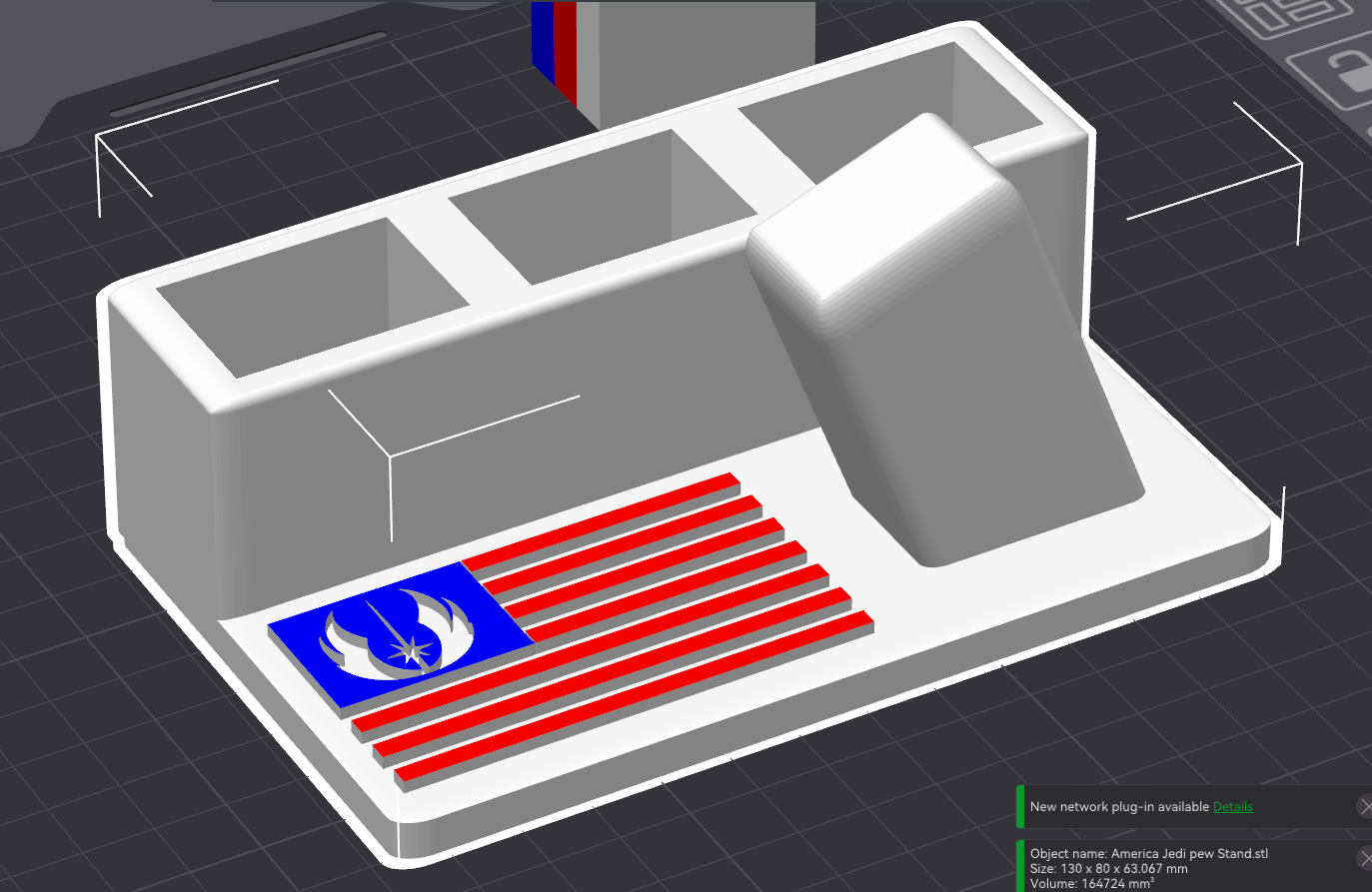 americano jedi pistola revista ficar pé by fumante passatempo faça américa guerra estrelas arma fogo glock sig touro p80 suporte banco 3D print model - Mito3D