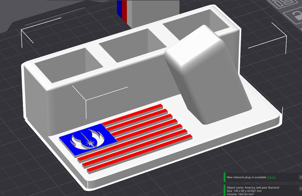 americano jedi pistola rivista in piedi by smokiemcagee passatempo fai america guerre stellari glock sig toro p80 titolare supporto banco 3d print model - Mito3D