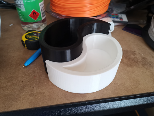 yin yang ekici 4 çeşitleri + fincan tabağı by entropi 172 ev halkı dekor lithop sulu beyaz siyah denge 3d print model - Mito3D