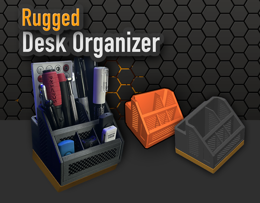 rugged desktop organizer remixed by k2 kevin household office penholder organization toolholder desktoporganizer 3d print model - Mito3D