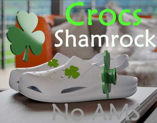 crocs trèfle by kobarileï mode chaussure st patricks journée paddys chanceux irlandais irlande chance paddy saint patrick schuh chaussures bouton croccharm jibbitz jibet jibbit 3d print model - Mito3D