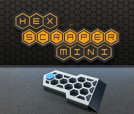 hex raspador mini w substituível lâmina remixado by k2 kevin 3d impressora acessórios lâminas arranhador hexagonal 3d print model - Mito3D