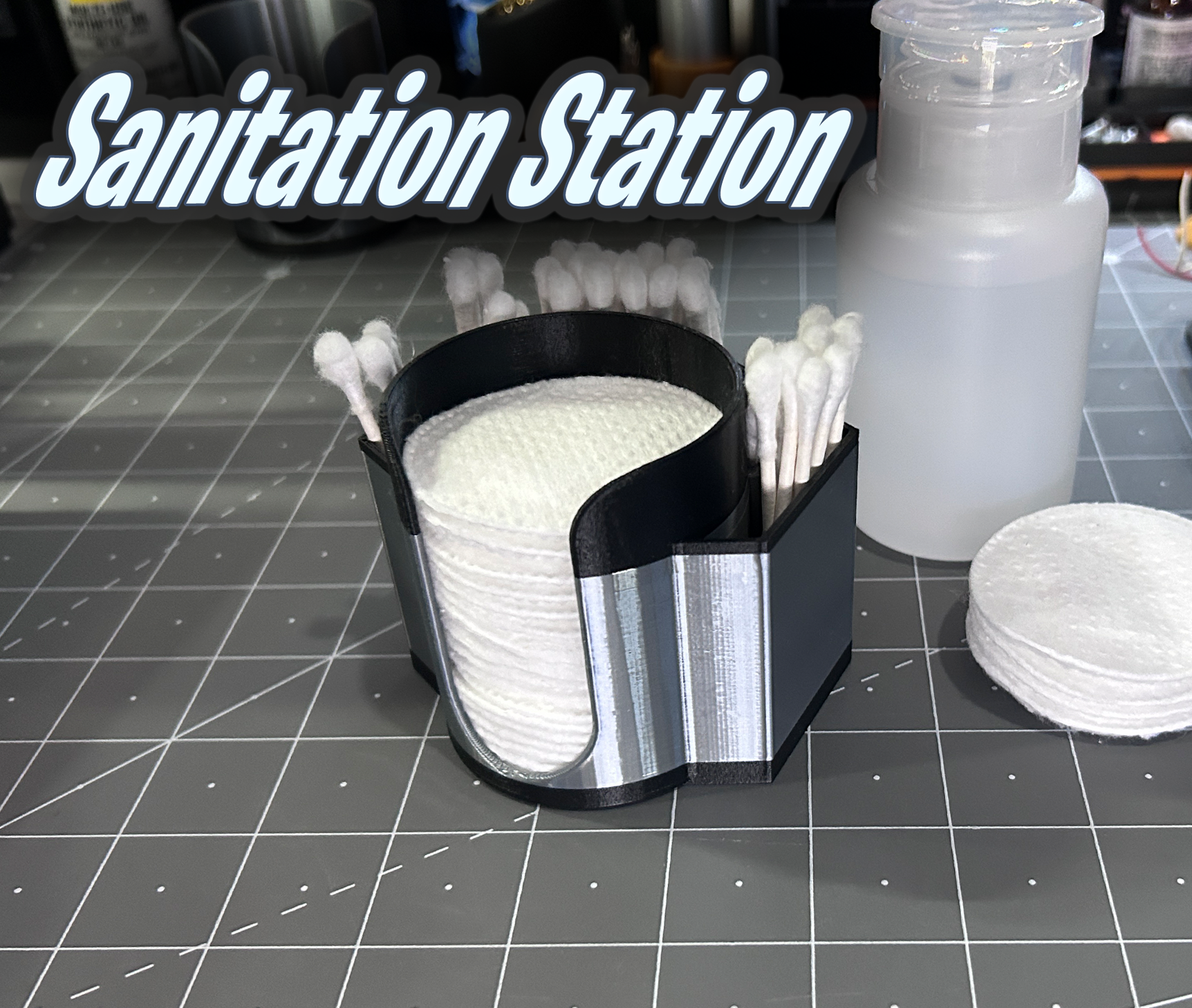 baumwolle pad tip halter unterstützung hygiene bahnhof neu gemischt by k2 kevin haushalt haus modelle wattepads wattepadhalter qtip qtipholder 3D print model - Mito3D