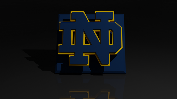 ncaa university of notre dame fighting irish floating logo sign by hangardesigns art signs & logos basketball baseball football college sports multicolor 3d print model - Mito3D