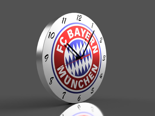 fc bayern logo l'horloge by scaphandre autonome ménage décor munich temps football football 39 horloge club balle 3d print model - Mito3D