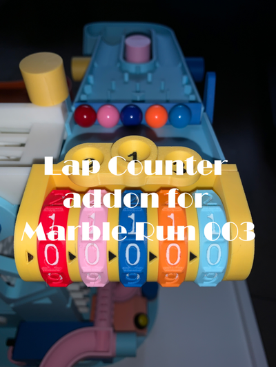 marble run 003 lap counter addon by mplusm toys & games marblegame race lifecounter lapcounter life marbles component extension expansion 3d print model - Mito3D