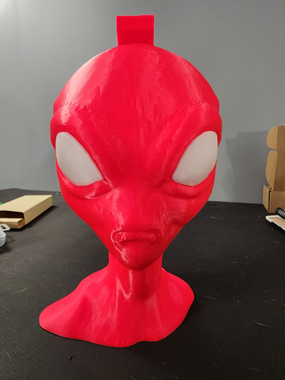 alien head headset holder remixed by xweisez props & cosplays creature 3d print model - Mito3D