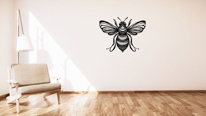 bumble bee parede decoração by kutnohormac arte 2d 2dart 2dwallart 3dwallart abelha casa inseto insetos sala minimalista montagem 3d print model - Mito3D