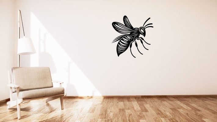 hornet wall decoration by kutnohormac art 2d 2dart 2dwallart 3dwallart bedroom decor home homedecor insect livingroom minimalist minimalistic wallart wallmount 3d print model - Mito3D