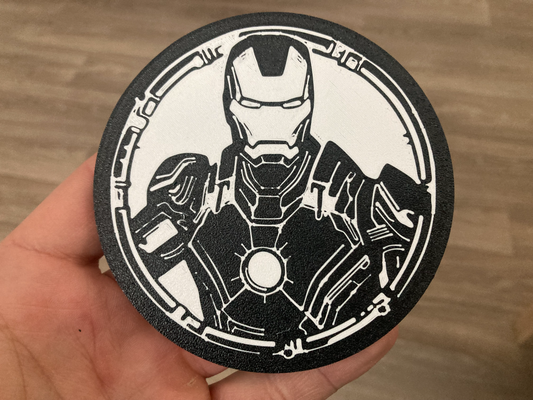 iron-man coaster by jakubhroch art signs & logos ironman avengers 3d print model - Mito3D