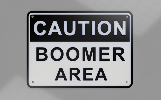 boomer area sign by bhmarten art signs & logos caution logo door 3d print model - Mito3D