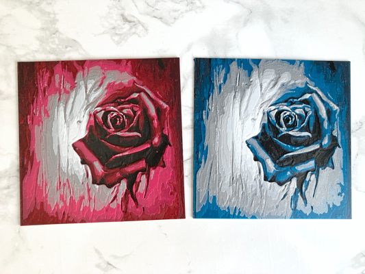 hueforge oil painting abstract rose by penolopybulnick generative 3d model & lithophane craiyon flower art artsy 3d print model - Mito3D