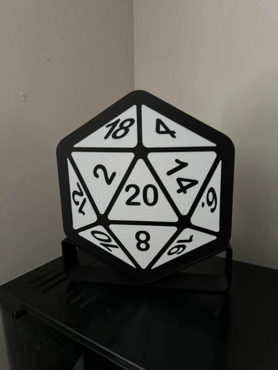 nat 20 lightbox by wickednerdythings art signs & logos d dandd 3d print model - Mito3D