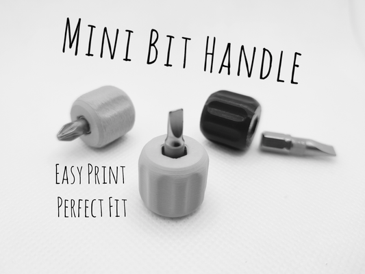 mini bit tool handle - screwdriver by bambam design tools hand adapter driver 3d print model - Mito3D