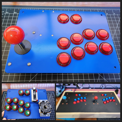 arcade button plate by twgondeck hobby & diy electronics joystick arcadecabinet video game 3d print model - Mito3D