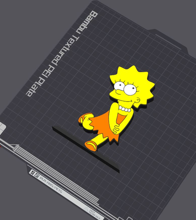 lisa simpson masa ayakta durmak by 5kyrunn3r sanat heykeller homer bart marge maggie mat groening springfield simpsons ölmek ams hazır logo işaret 3d print model - Mito3D