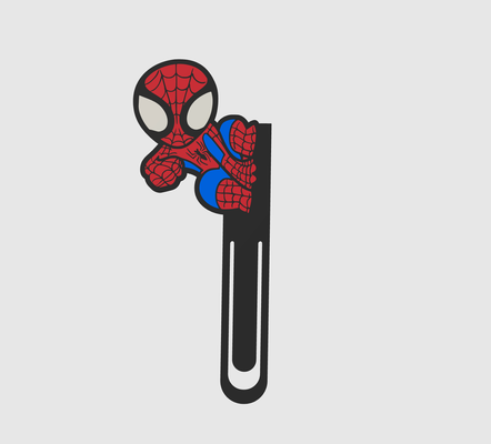 bookmark baby spiderman by terabite tools libri libro book books segnalibro segnalibri 3d print model - Mito3D