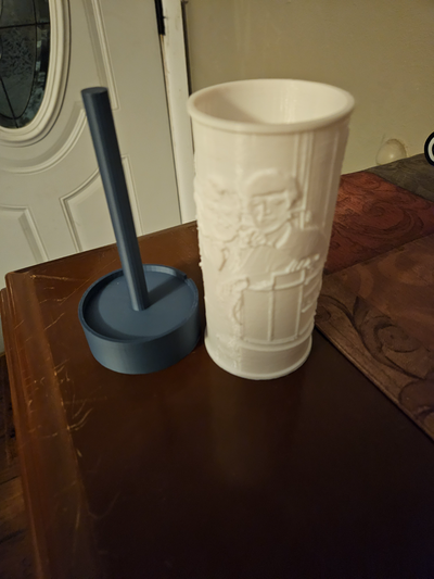 cylinder lithophane stand by dogdad012 generative 3d model hueforge & 3d print model - Mito3D